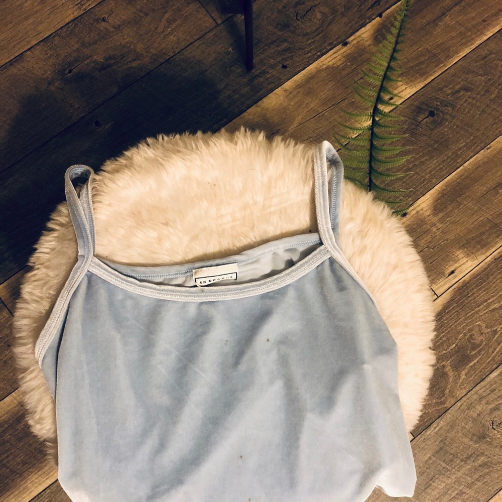 Vintage baby blue velvet tank!